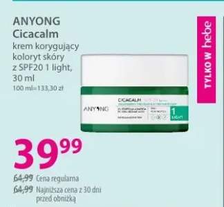 Krem korygujący koloryt skóry z SPF20 1 light ANYONG Cicacalm