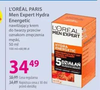 Nawilżający krem do twarzy przeciw oznakom zmęczenia męski L'ORÉAL PARIS Men Expert Hydra Energetic