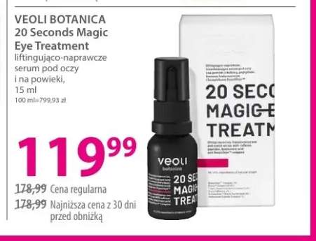 Liftingująco-naprawcze serum pod oczy i na powieki VEOLI BOTANICA 20 Seconds Magic Eye Treatment