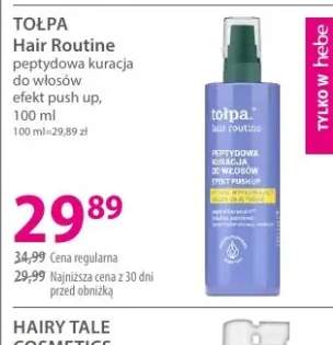 Kuracja do włosów TOŁPA Hair Routine peptydowa efekt push up