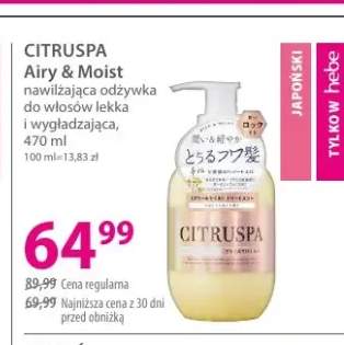 Nawilżająca odżywka do włosów lekka i wygładzająca CITRUSPA Airy & Moist