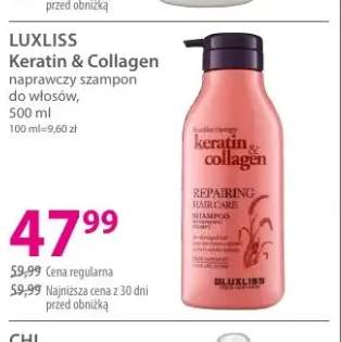 Naprawczy szampon do włosów LUXLISS Keratin & Collagen