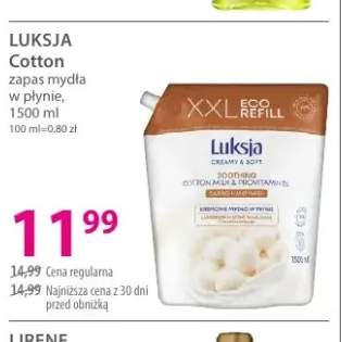 Zapas mydła w płynie LUKSJA Cotton