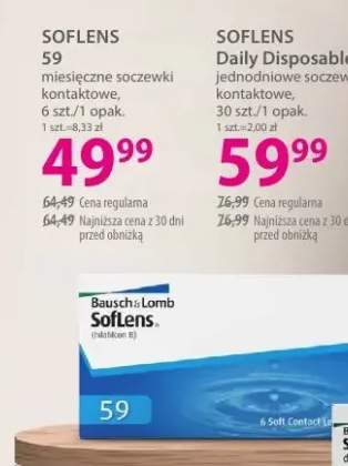 Miesięczne soczewki kontaktowe SofLens 59