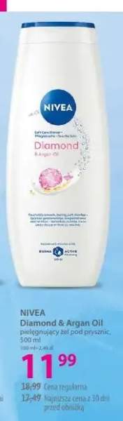 Pielęgnujący żel pod prysznic NIVEA Diamond & Argan Oil
