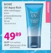 Lekki nawilżający krem przeciwsłoneczny z SPF30 BIORÉ UV Aqua Rich