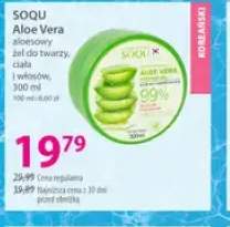 Aloesowy żel do twarzy, ciała i włosów SOQU Aloe Vera