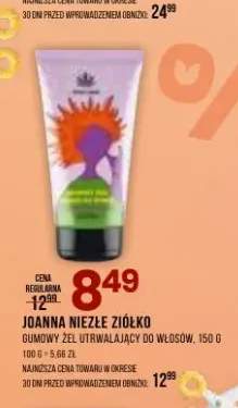 Gumowy żel utrwalający do włosów JOANNA NIEZŁE ZIÓŁKO