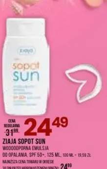 Wodoodporna emulsja do opalania Ziaja Sopot Sun SPF 50+