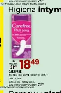 Wkładki higieniczne Carefree Long Plus