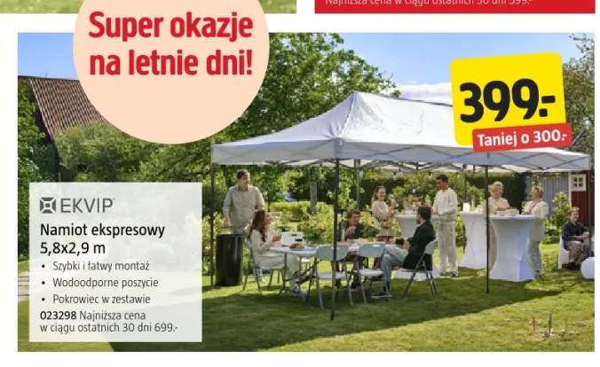 Namiot ekspresowy Ekvip