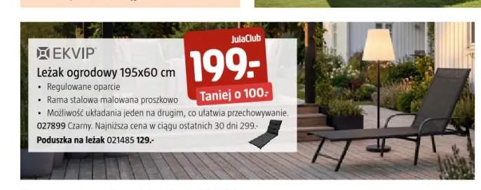 Leżak ogrodowy Ekvip