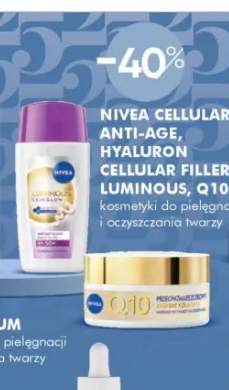 Kosmetyki do pielęgnacji i oczyszczania twarzy NIVEA CELLULAR ANTI-AGE, HYALURON CELLULAR FILLER, LUMINOUS, Q10