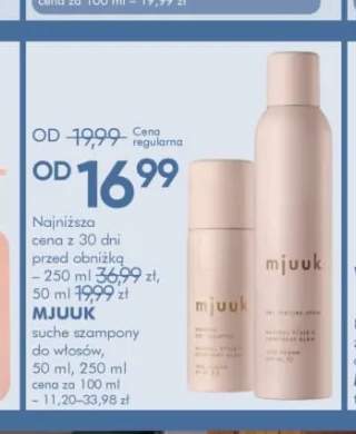 Suchy szampon do włosów MJUUK