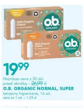 Tampony higieniczne O.B. ORGANIC NORMAL
