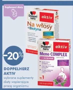 Suplement diety wspierający pracę organizmu DOPPELHERZ AKTIV Na włosy + Biotyna