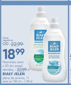 Płyn do prania BIAŁY JELEŃ Hipoalergiczny 1l