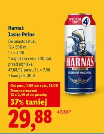 Piwo Harnaś Jasne Pełne 12-pak