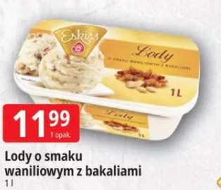 Lody o smaku waniliowym z bakaliami Eskiss