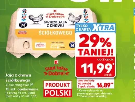 Jaja z chowu ściółkowego klasa M Stad takie Dobre!