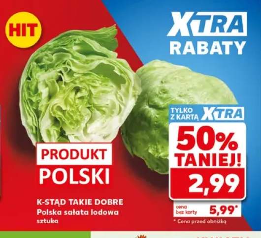 Sałata lodowa polska K-Stąd Takie Dobre