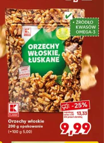 Orzechy włoskie łuskane K-Classic