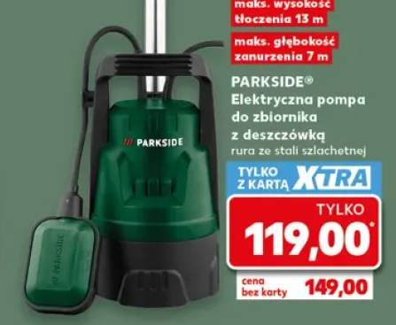 Elektryczna pompa do zbiornika z deszczówką Parkside