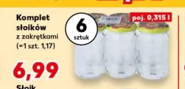 Komplet słoików z zakrętkami 6-pak 0,315 l