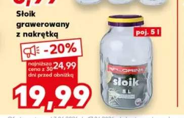 Słoik grawerowany z nakrętką Florina 5 l