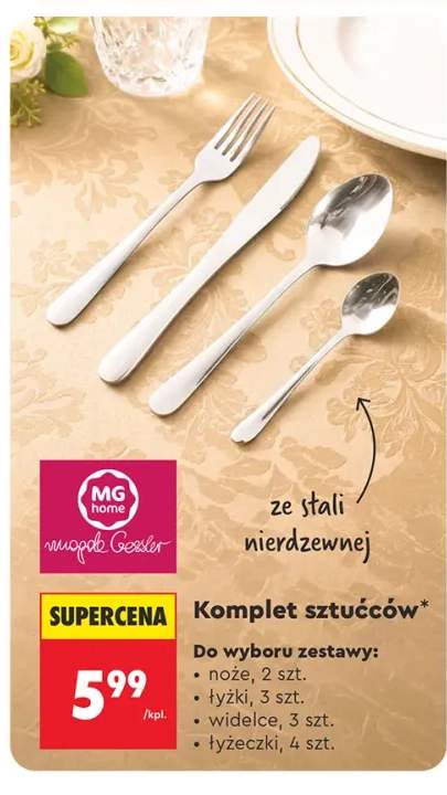 Komplet sztućców widelce MG Home 3-pak