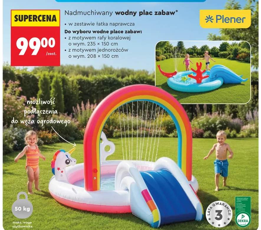 Nadmuchiwany wodny plac zabaw z motywem rafy koralowej