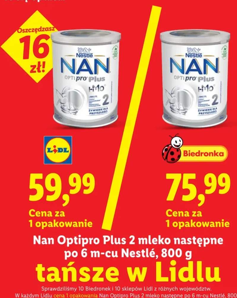 Mleko następne po 6 m-cu Nestlé Nan Optipro Plus 2