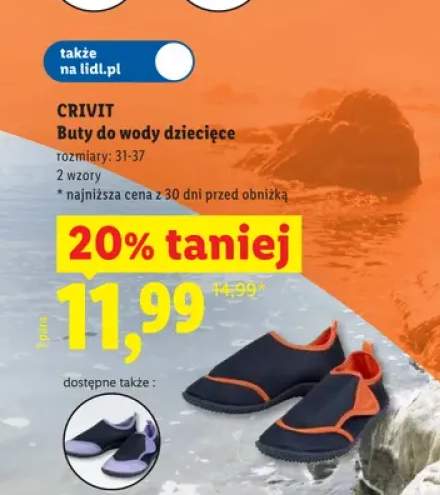 Buty do wody dziecięce Crivit