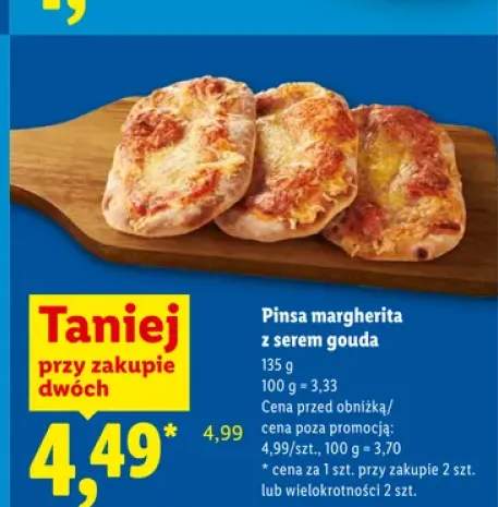 Pinsa margherita z serem gouda