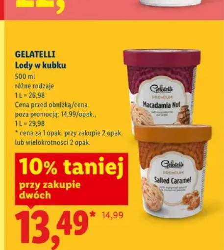Lody w kubku Gelatelli Macadamia Nut