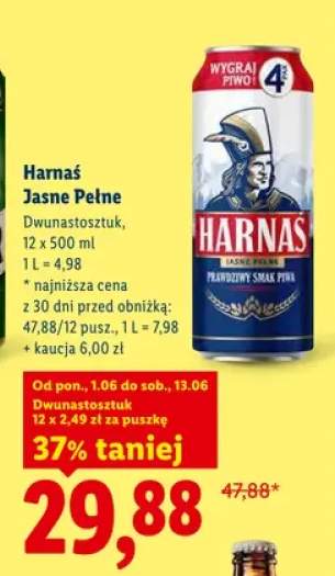 Piwo Harnaś Jasne Pełne 12-pak