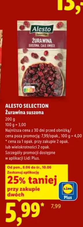 Żurawina suszona Alesto Selection