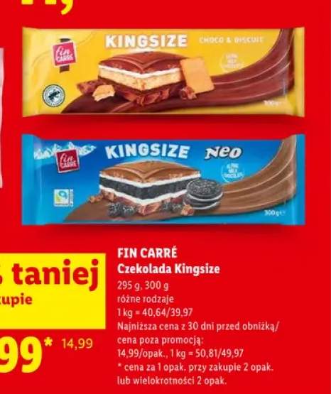 Czekolada Kingsize Choco & Biscuit Fin Carré