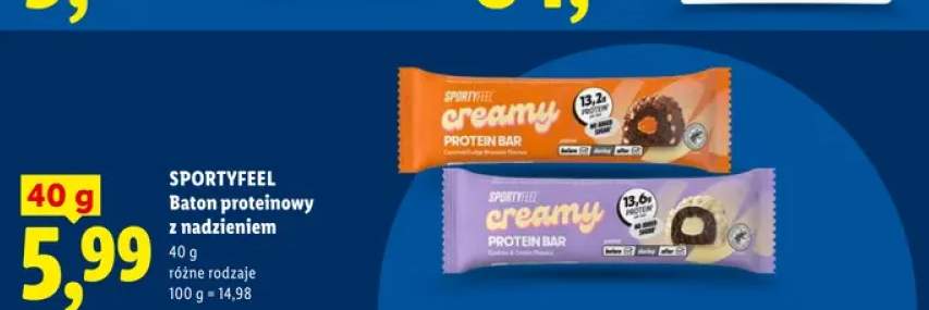 Baton proteinowy z nadzieniem Sportyfeel Caramel Fudge Brownie