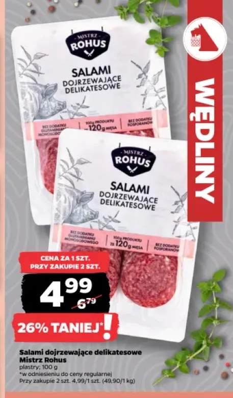 Salami dojrzewające delikatesowe Mistrz Rohus