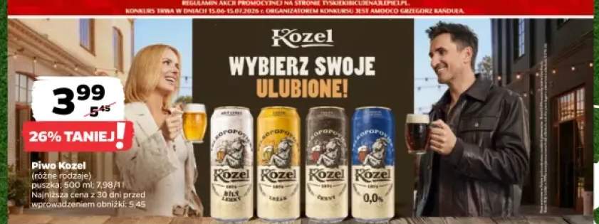 Piwo Kozel Ležák 500 ml