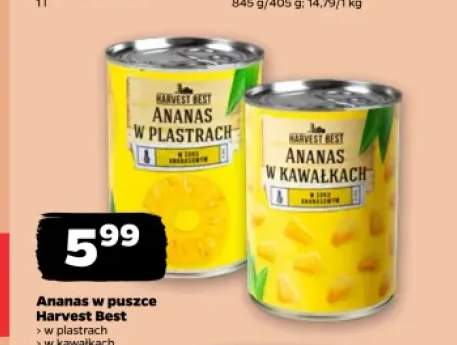 Ananas w kawałkach w puszce Harvest Best