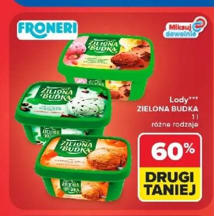 Lody o smaku miętowym z płatkami czekolady Zielona Budka