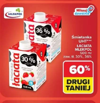 Śmietanka UHT 30% Łaciata Mlekpol