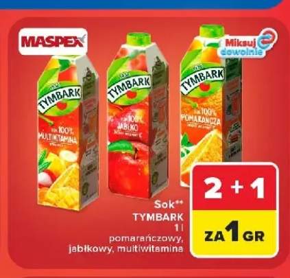 Sok multiwitamina Tymbark 1 l
