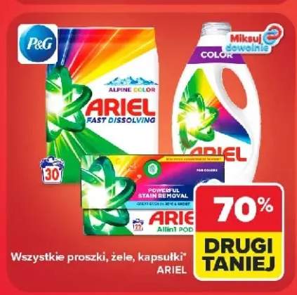 Proszek żel lub kapsułki do prania Ariel