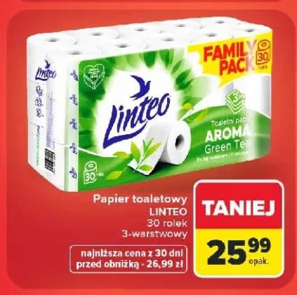 Papier toaletowy Linteo Aroma Green Tea 3-warstwowy