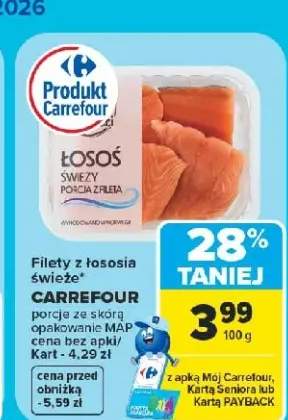 Filety z łososia świeże Carrefour