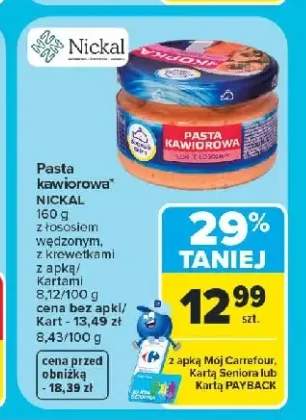 Pasta kawiorowa Nickal z łososiem wędzonym