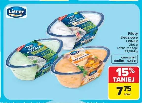 Filety śledziowe w sosie śmietankowym Lisner